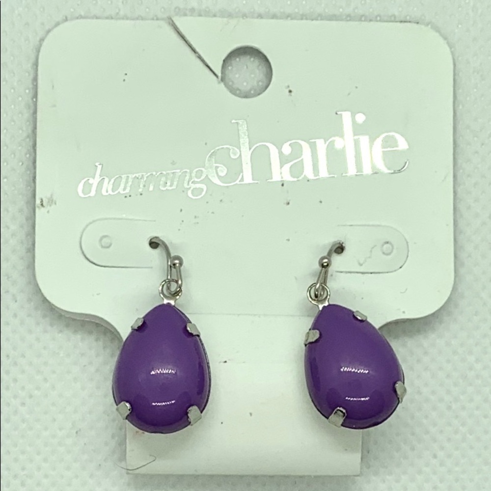 Purple Dangle Earrings